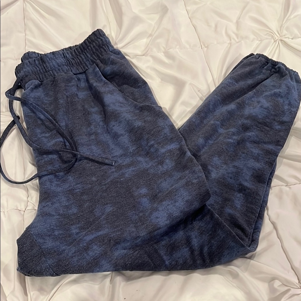 Blue Tie-Dye Jogger Pants